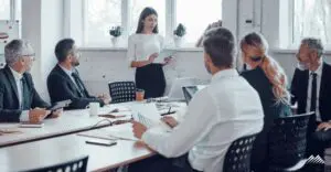 Businesspeople in a boardroom