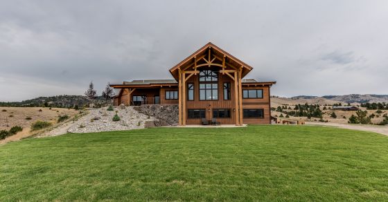 Wooden Montana home with big yard