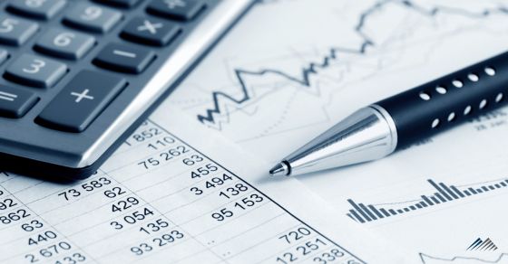A balance sheet and a calculator