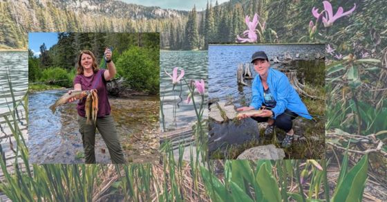 JCCS team member Brenda Peyton catching fish
