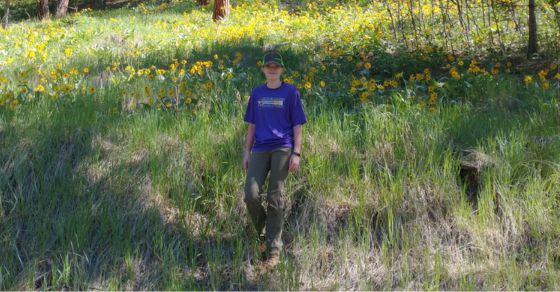 JCCS team member Raeanna Richards hiking