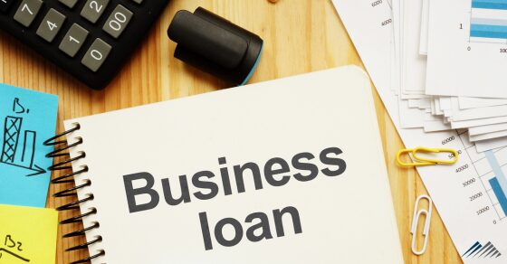business loan paperwork on a desk