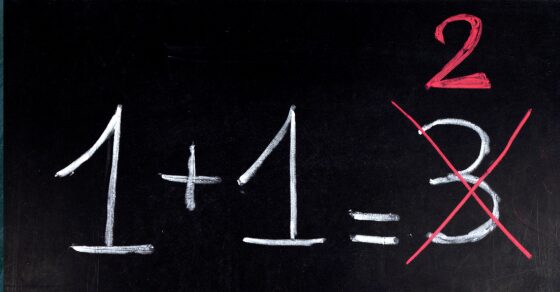 math error on a chalkboard