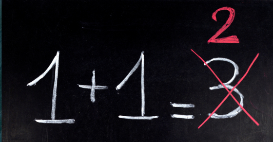 math error on a chalkboard