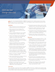 2025 tax law change overview