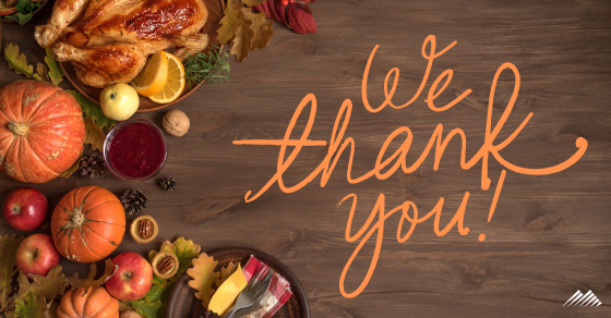 Thanksgiving thank you message to clients