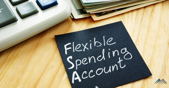 A post it with the words, Flexible Spending Account