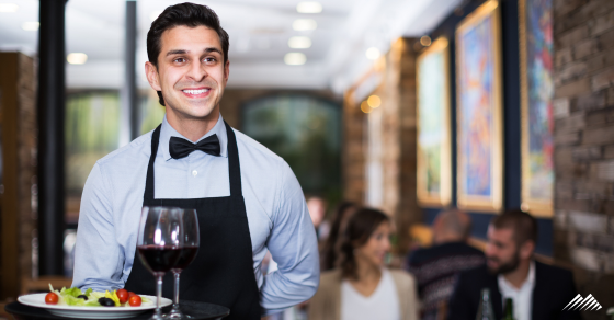 A server at a restaurant
