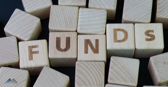"Funds" spelled out on blocks