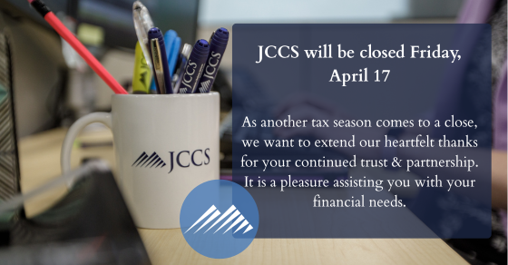 JCCS will be closed Friday, April 17