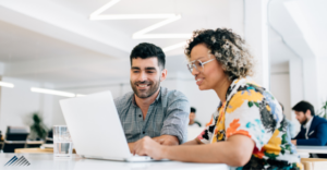 two people at a computer