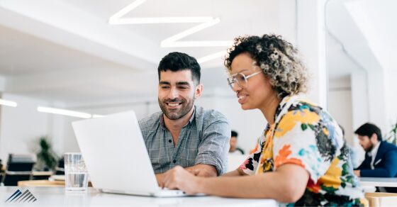 two people at a computer