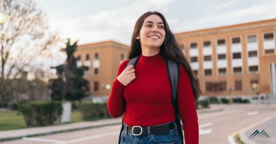 A college student on campus
