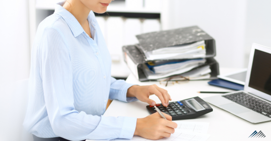 Woman working at a desk