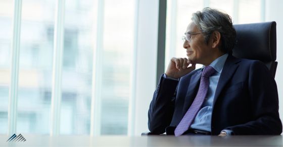 A man sitting in an office